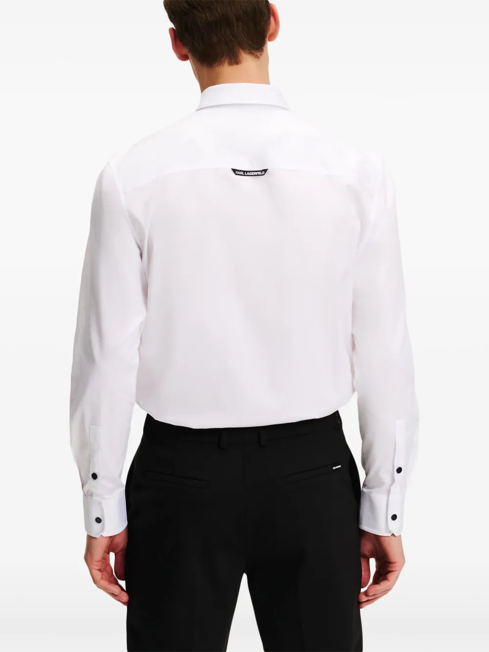 Karl Lagerfeld Overhemd met logopatch Wit