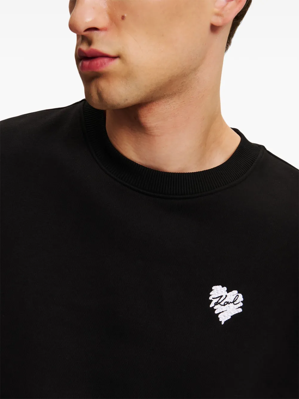 Karl Lagerfeld K Heart sweater Zwart