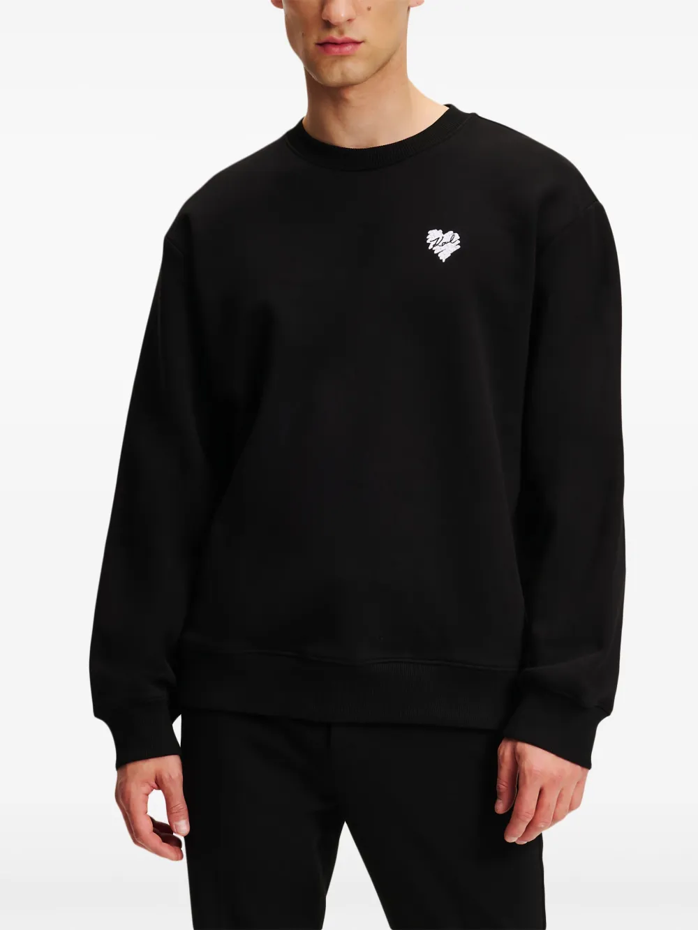 Karl Lagerfeld K Heart sweater Zwart