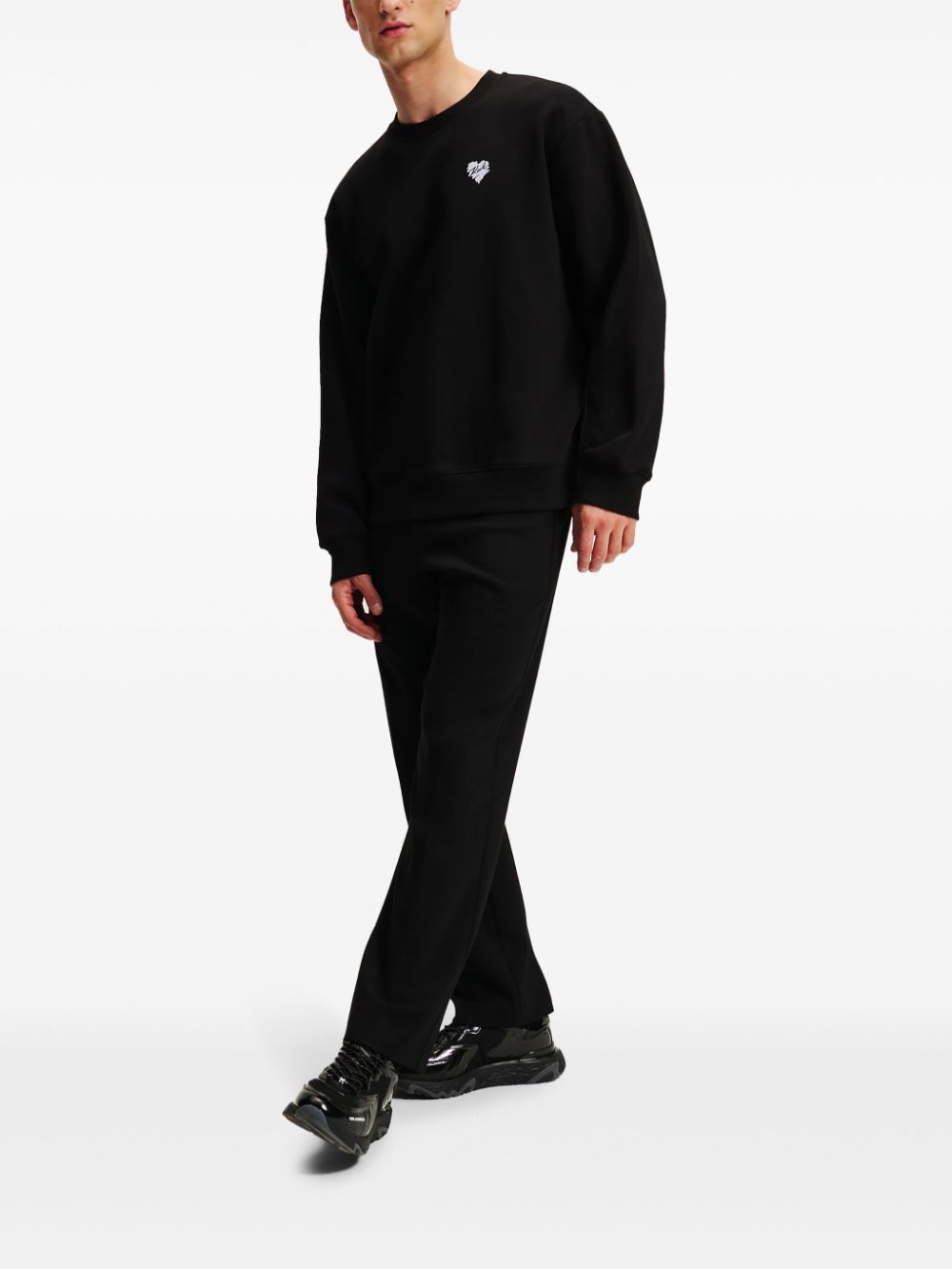 Karl Lagerfeld K/Heart sweatshirt - Zwart