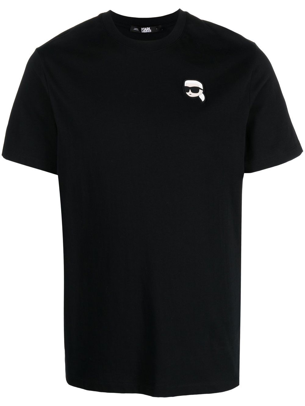 Shop Karl Lagerfeld Ikon Organic-cotton T-shirt In 999