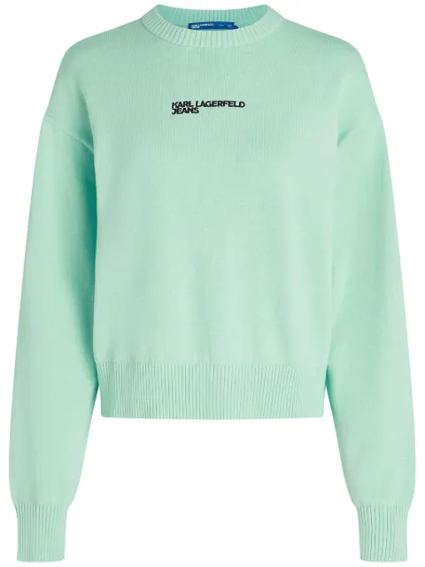 Karl Lagerfeld Jeans sudadera con logo bordado