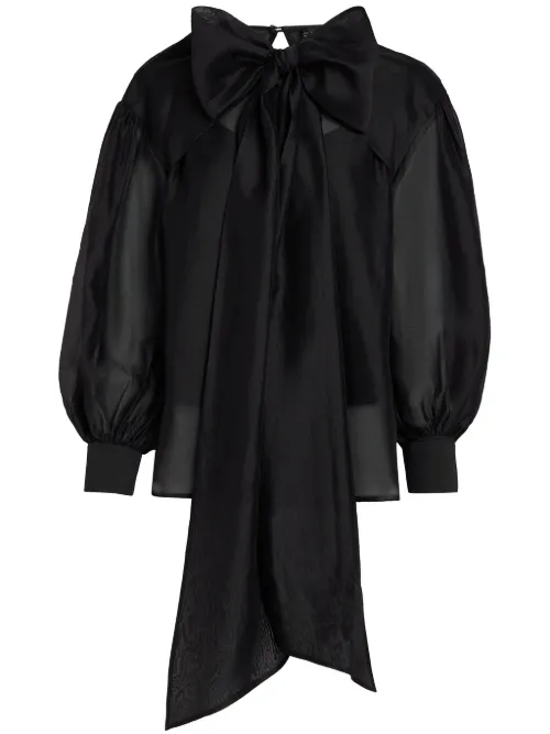 Blouse à détail de nœud - Karl Lagerfeld - Modalova