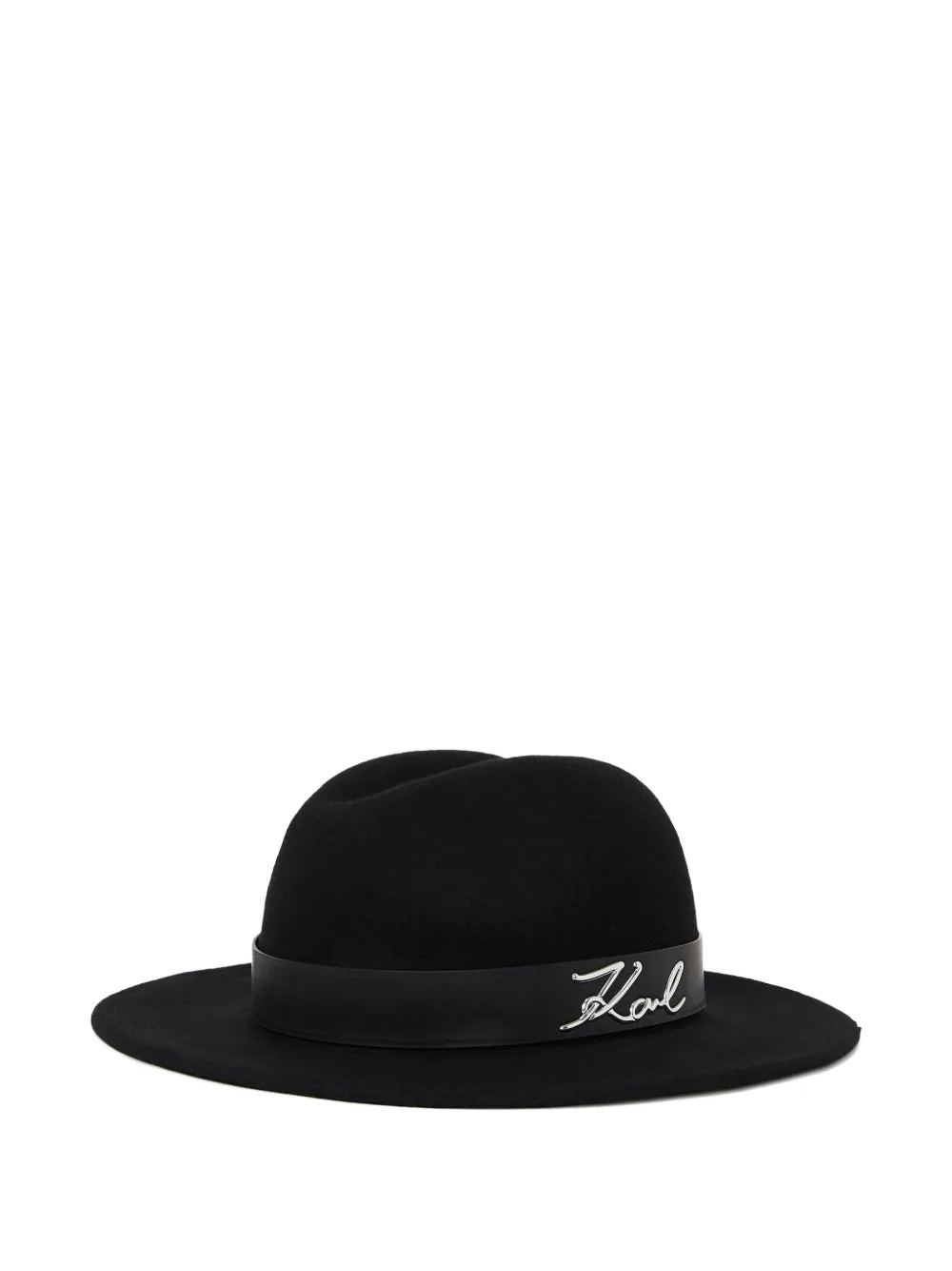 Karl Lagerfeld K Signature fedora hoed Zwart