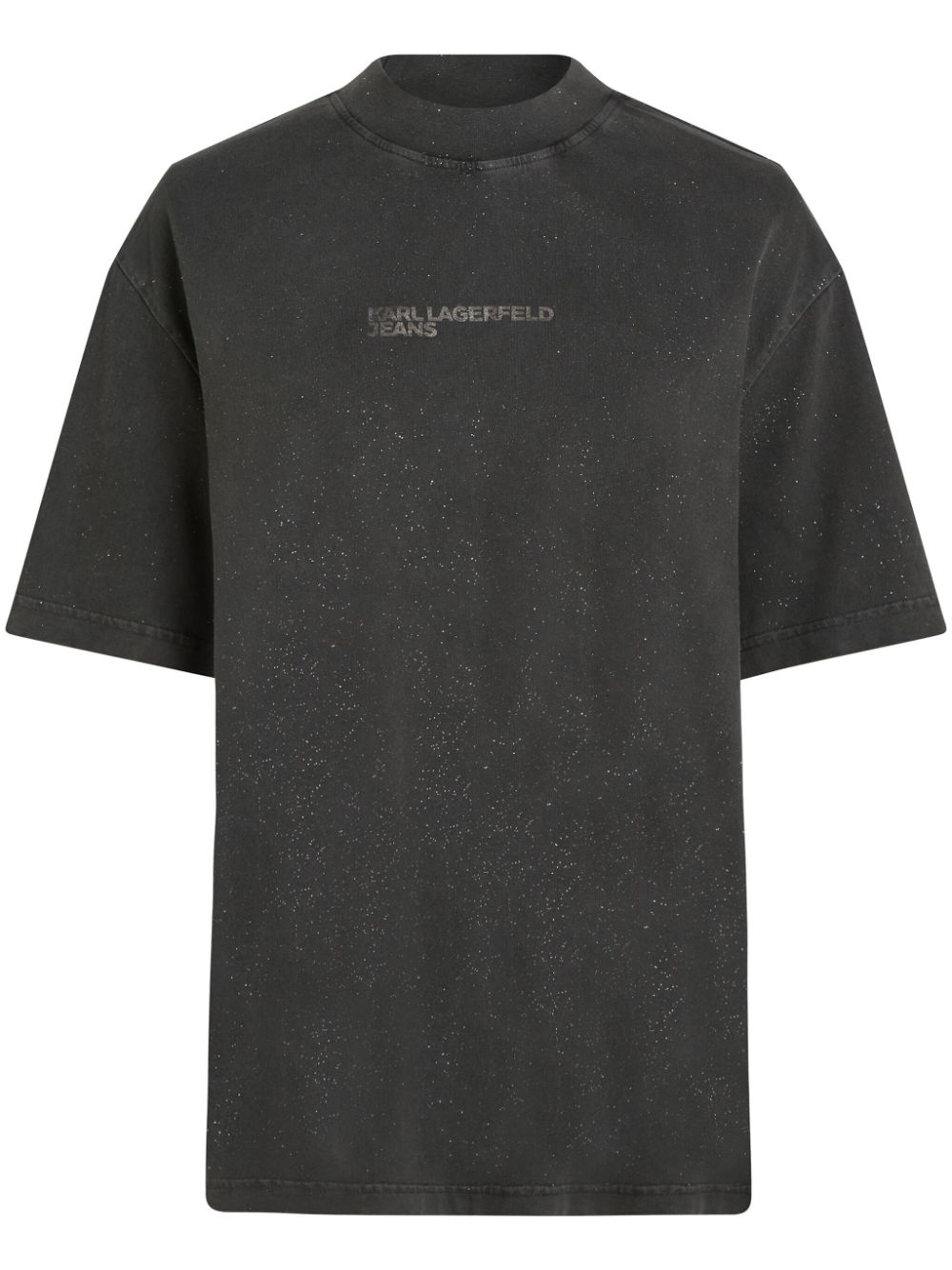 Karl Lagerfeld Jeans glitter logo T-shirt - Black