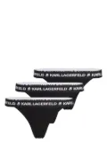 Karl Lagerfeld logo brazilian briefs (pack of three) - Black