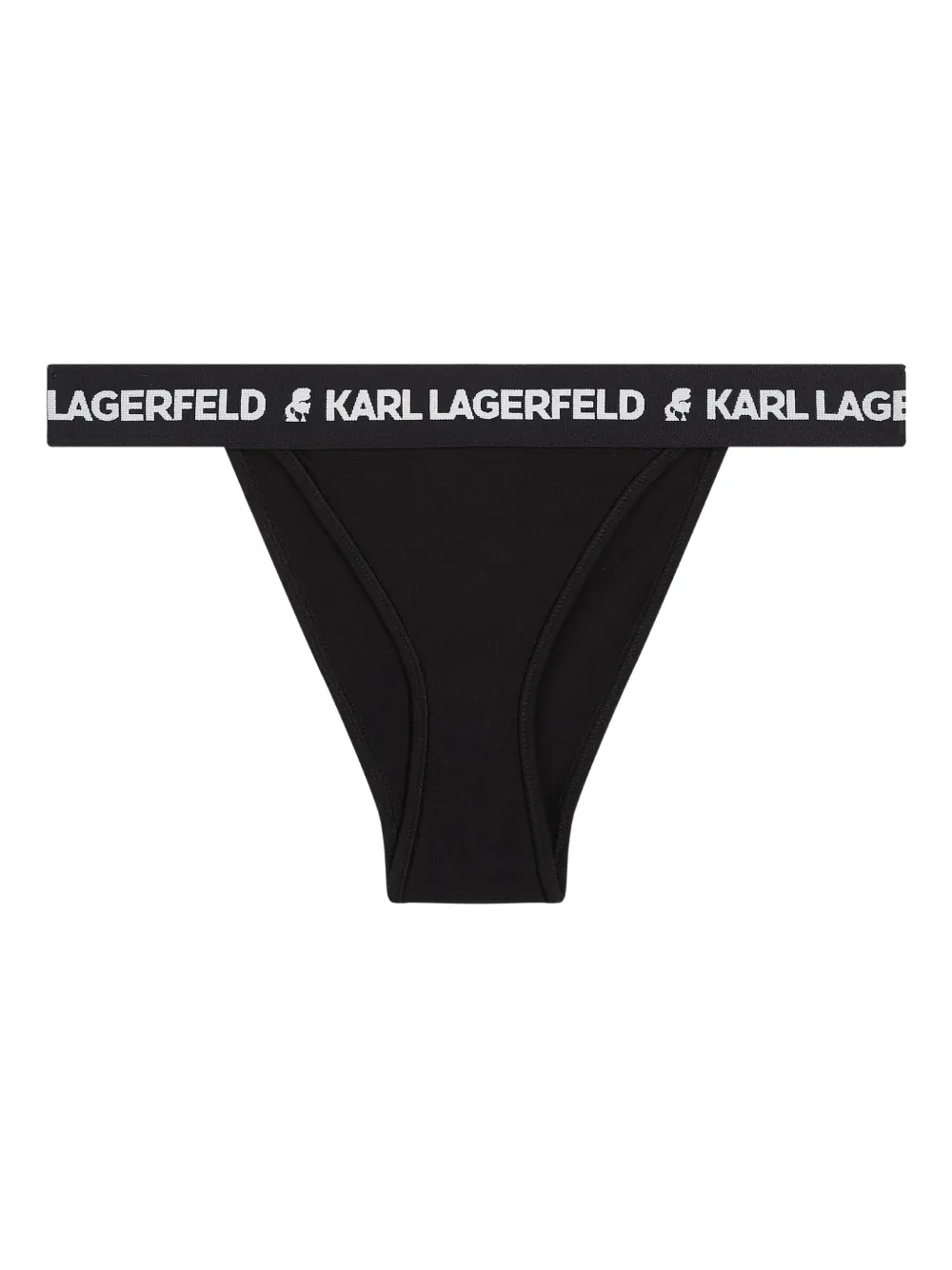 Karl Lagerfeld logo-waistband Brazilian briefs | Black | Image 1