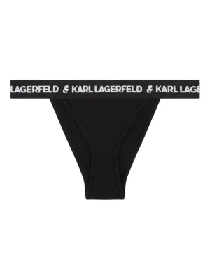 KARL LAGERFELD Slip Hipster Donna In Tencel Lyocell - Confezione Da 2, Vita Bassa Con Logo, Ecologici E Morbidi