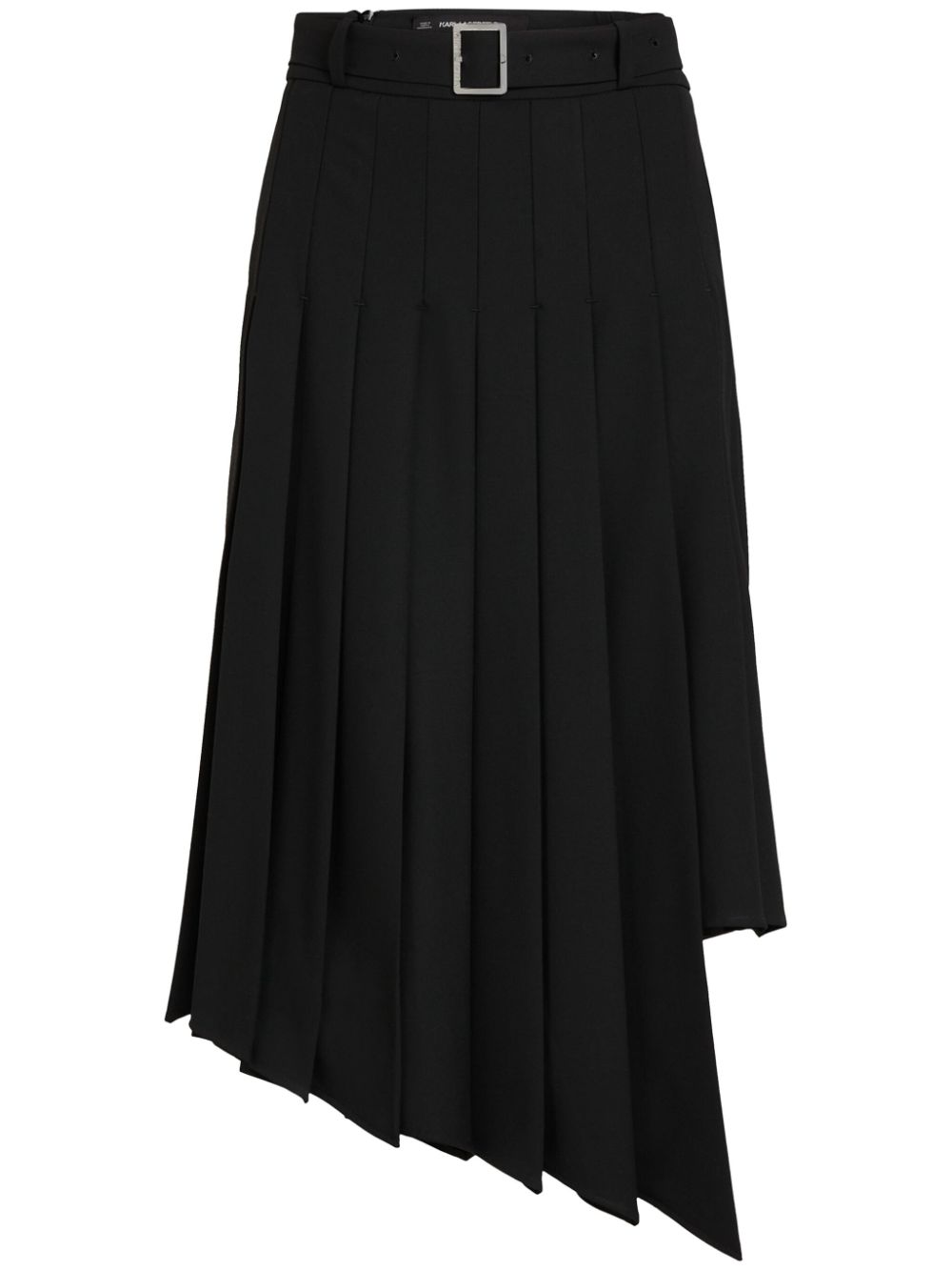 asymmetric pleated skirt