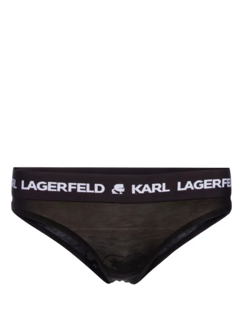 Karl Lagerfeld tanga con logo en la pretina