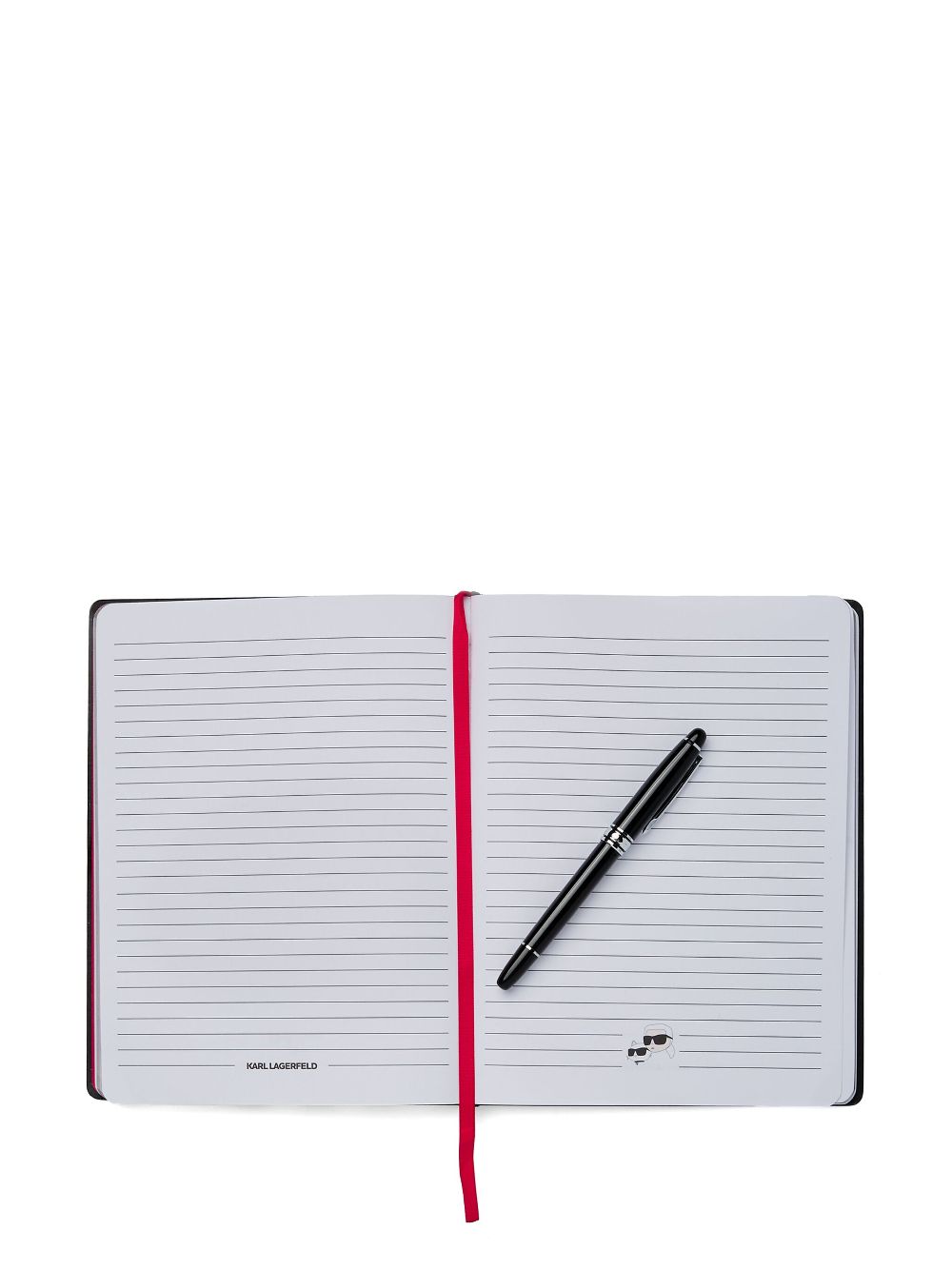 Karl Lagerfeld Ikon notebook and pen set - Zwart