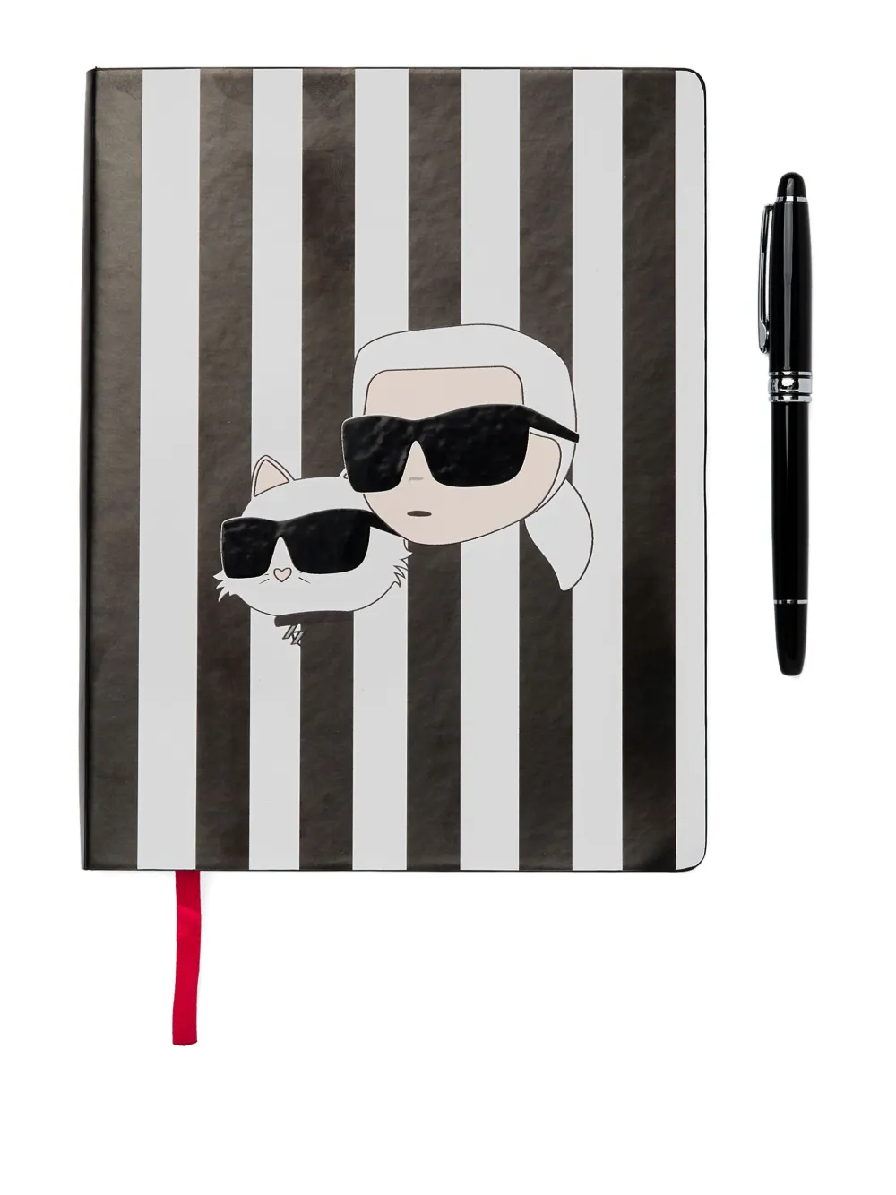 Karl Lagerfeld Ikon notebook and pen set | Black | Image 1