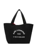 Karl Lagerfeld Rue St-Guillaume canvas tote bag - Black