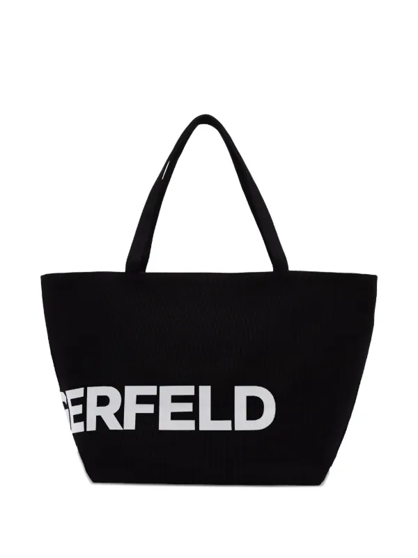 KARL LAGERFELD / トートバッグ/キャンバス/BLK/無地 Karl Lagerfeld K/Essential Tote Bag | Black | FARFETCH