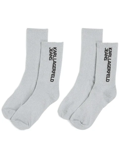 Karl Lagerfeld Jeans logo socks (set of two)