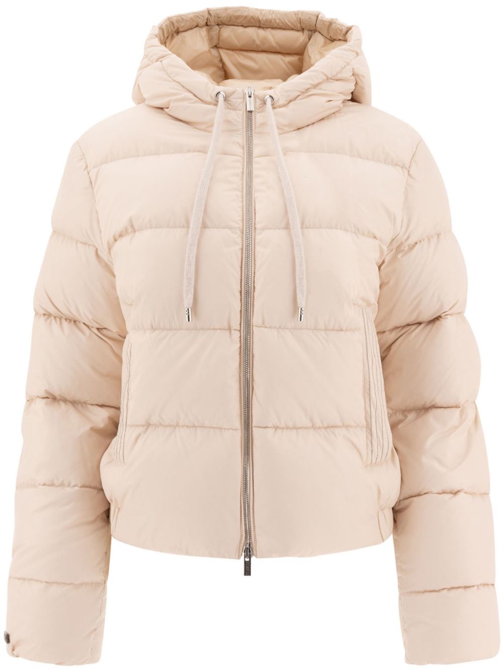 Peserico logo-plaque padded jacket - Neutrals