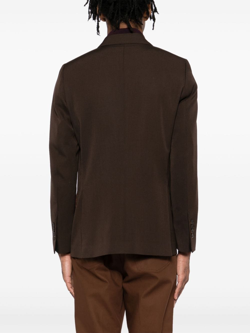 Shop Paul Smith Double-breasted Blazer In Brown