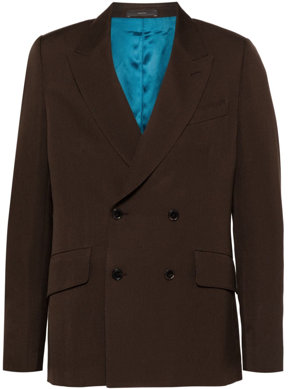 Shop Paul Smith Double-breasted Blazer In Brown