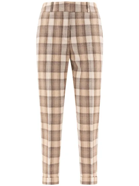 Peserico pantalones con cuadros estampados