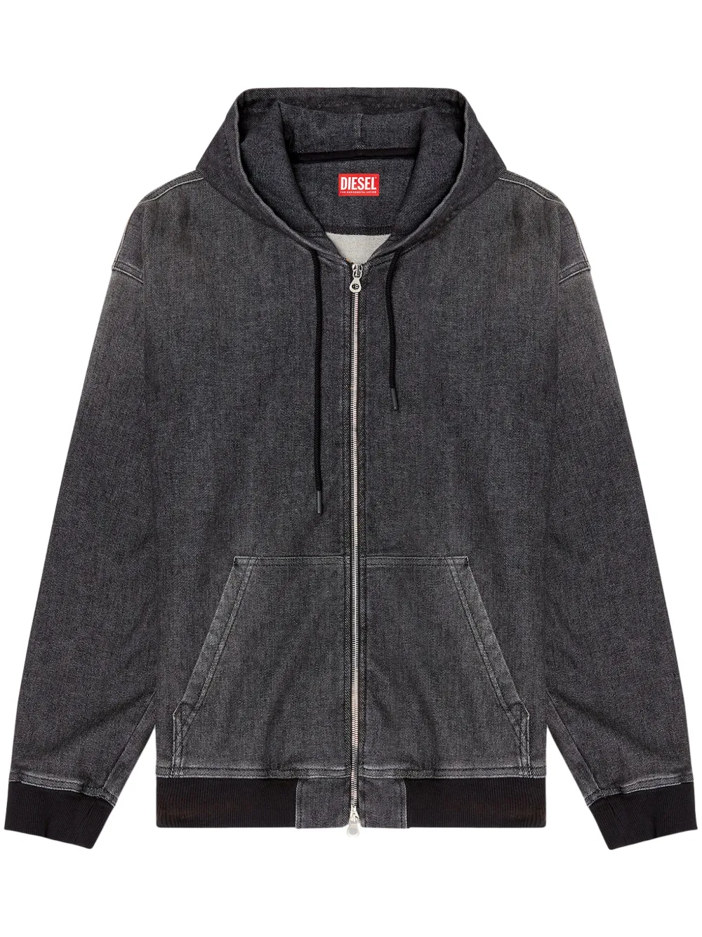 Diesel Giri Track zipped hoodie | Black | Image 1