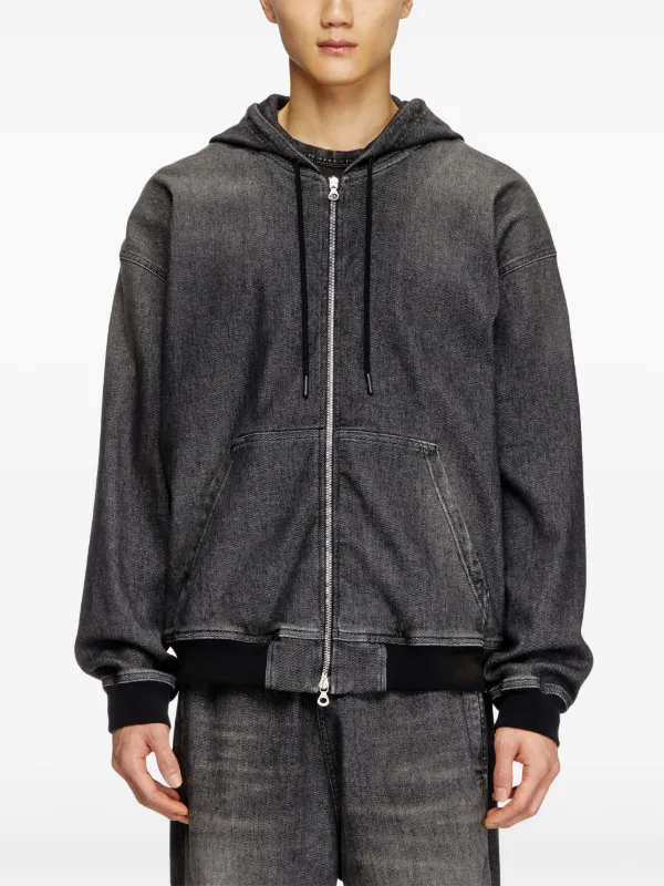 DIESEL 「DIESEL」 プルオーバーパーカー MEDIUM ブラック