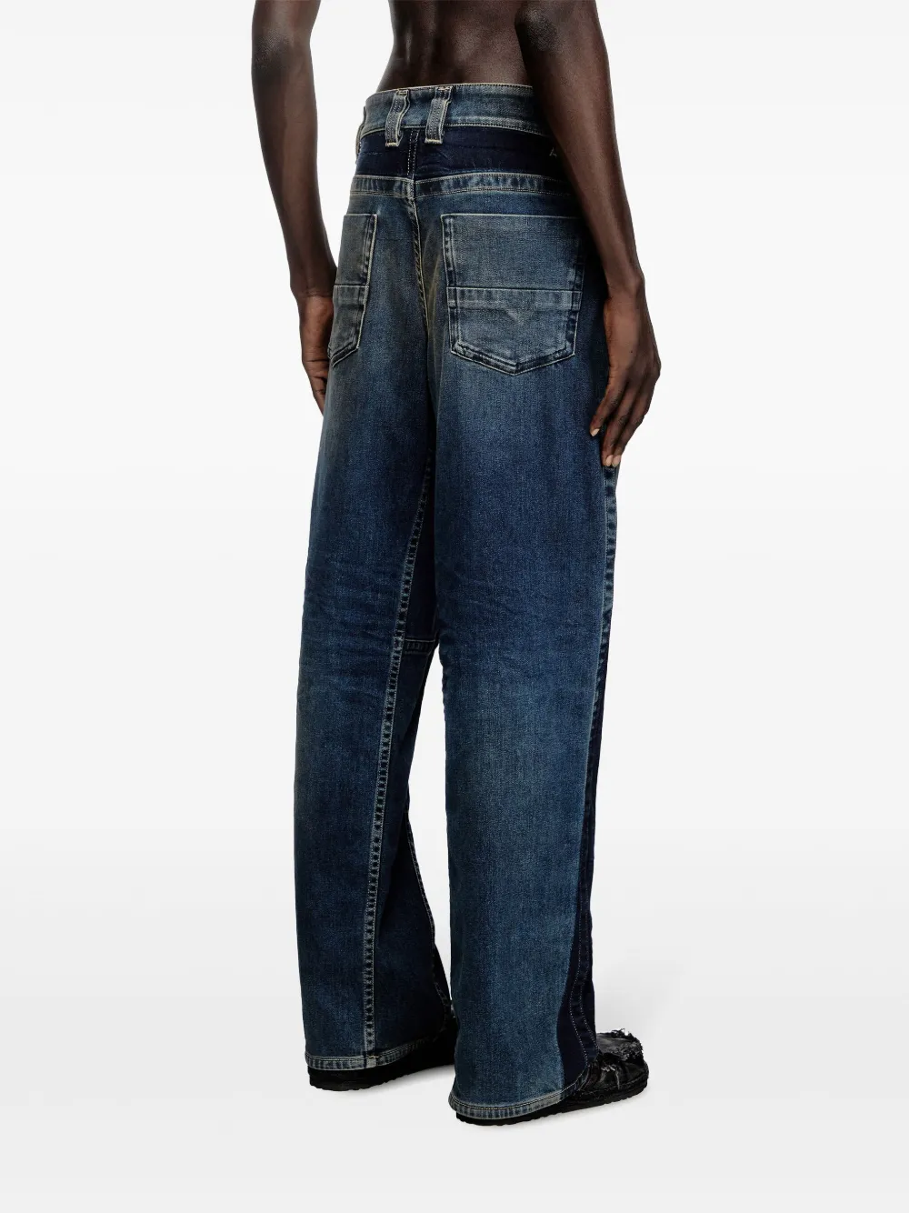Diesel D-Macro-Re straight jeans Blauw