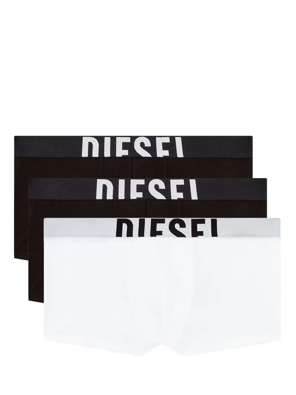 Diesel Logo Boxers (set Of Three) In White