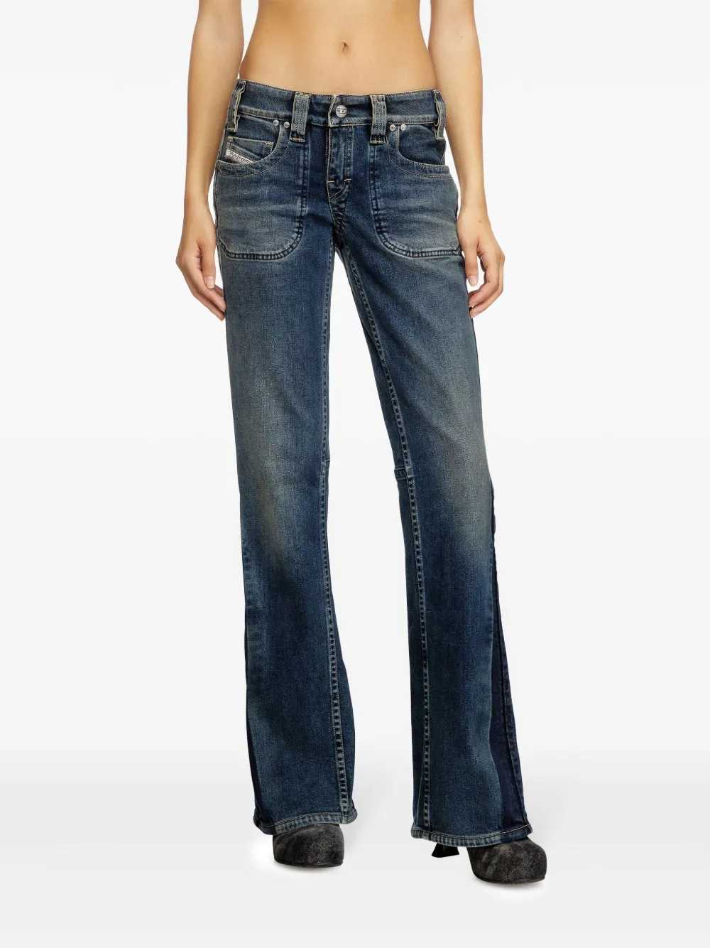 Diesel D-Fresh-Re bootcut jeans Blauw