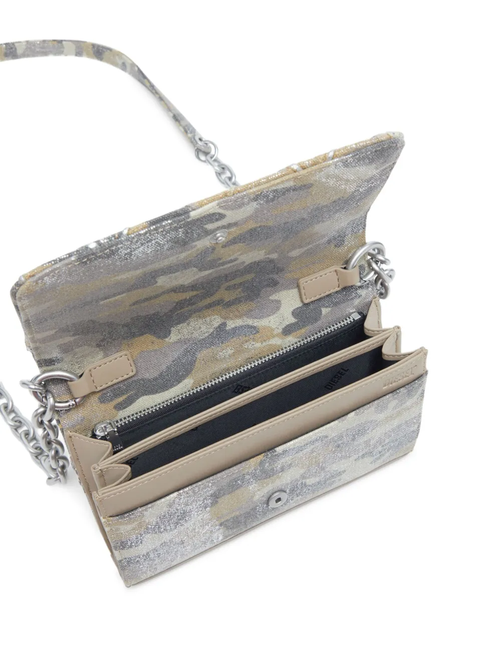 Diesel Charm-D portemonnee Beige