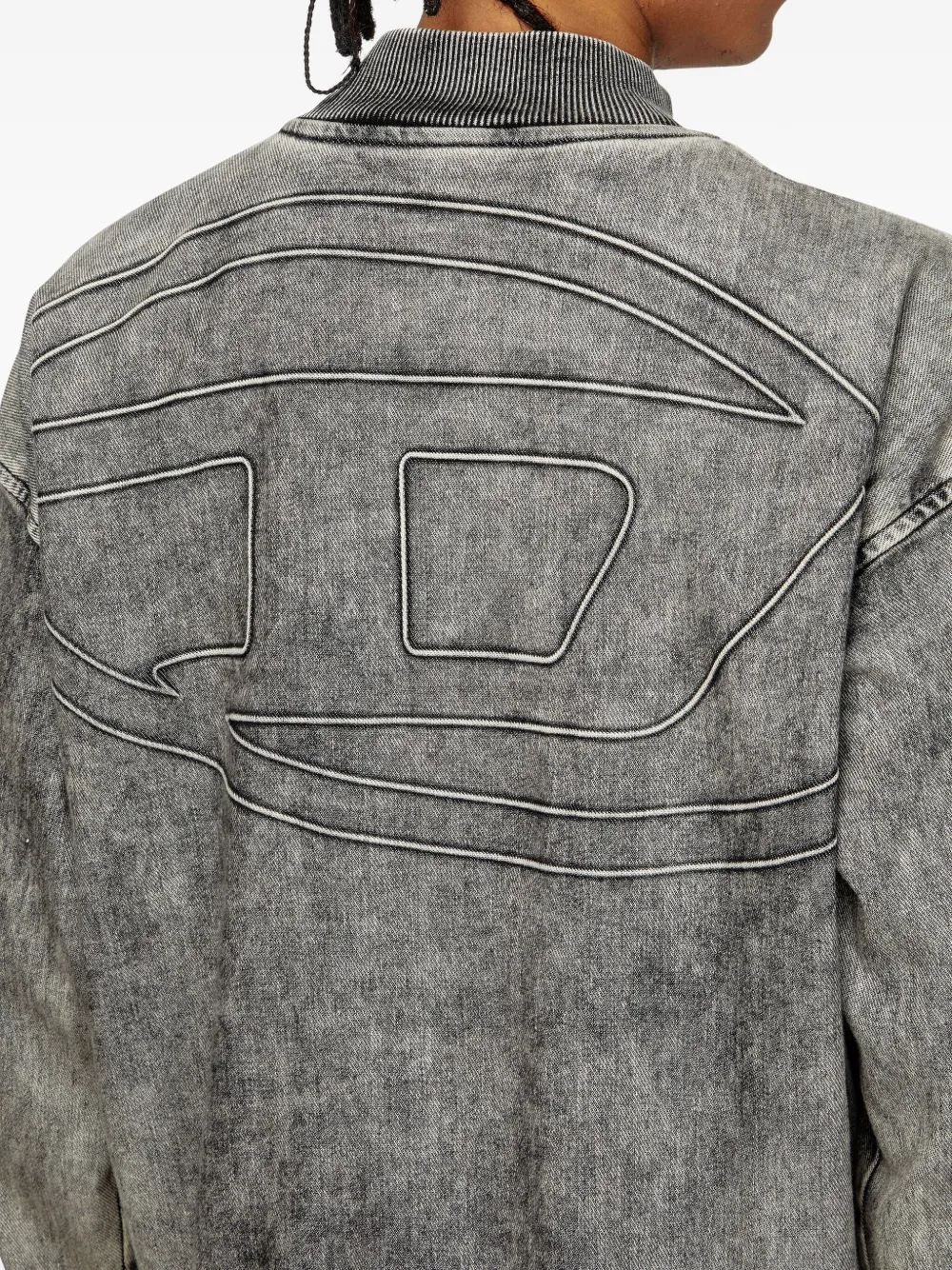 Shop Diesel D-carly-s Sport Jacket In Grey