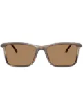 Giorgio Armani rectangle-frame sunglasses - Brown