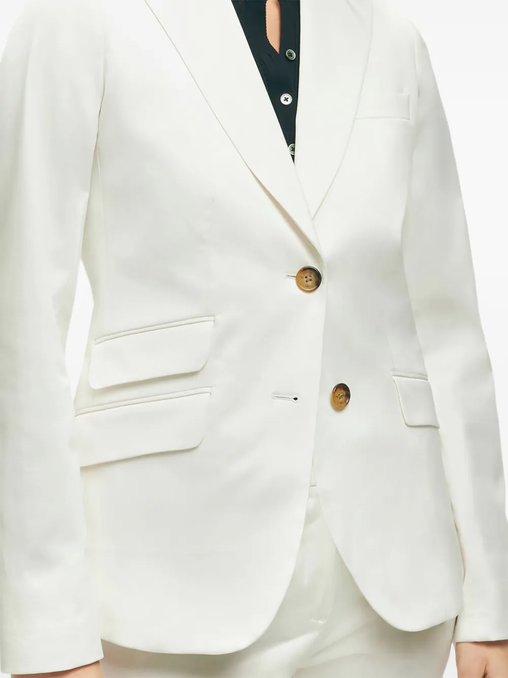  Brooks Brothers Single-breasted Tailored Blazer - White 