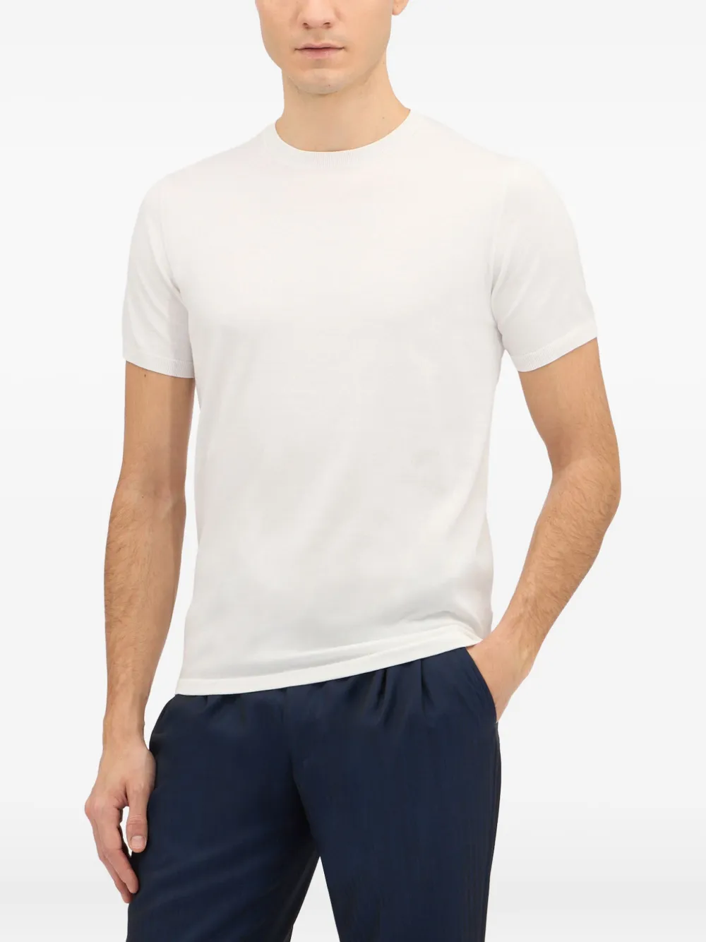 Brooks Brothers T-shirt met ronde hals Wit