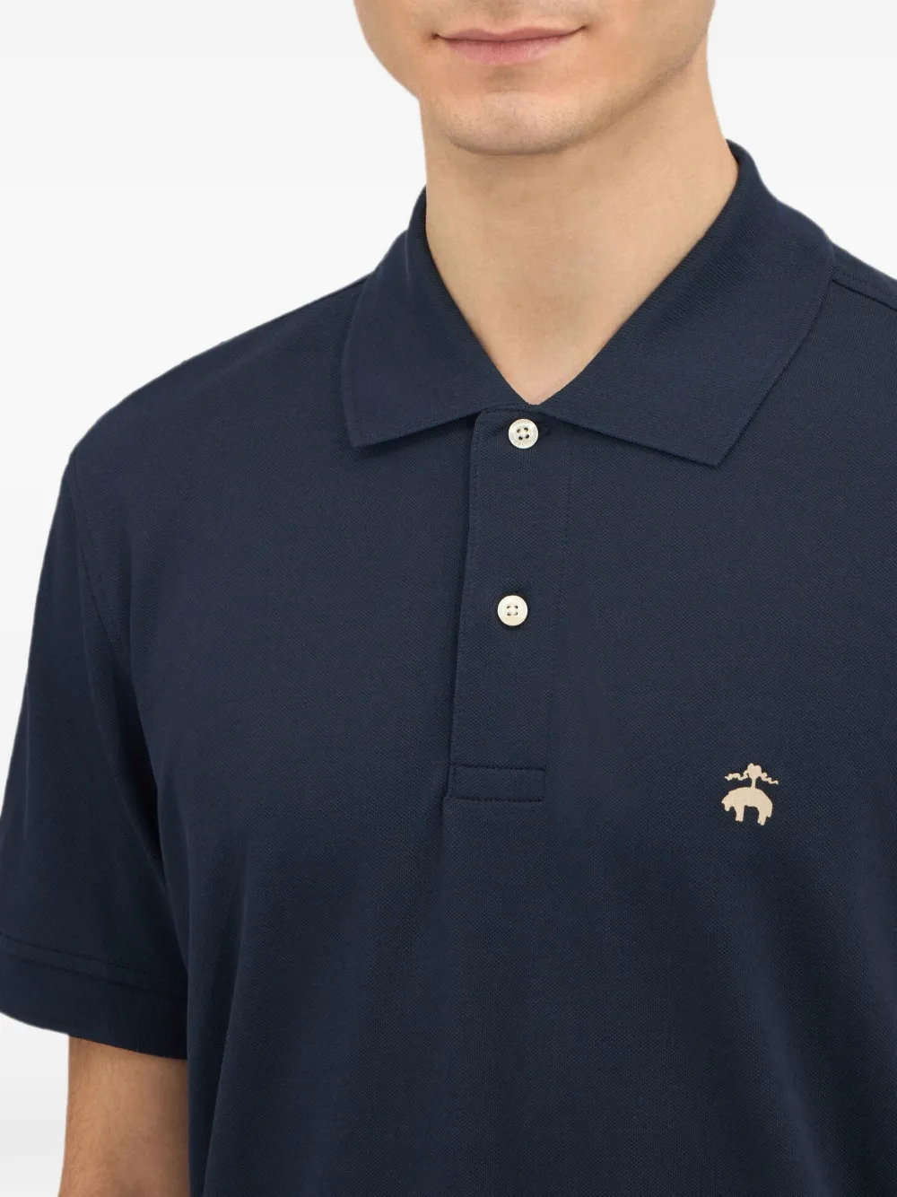 Brooks Brothers Poloshirt met geborduurd logo Blauw