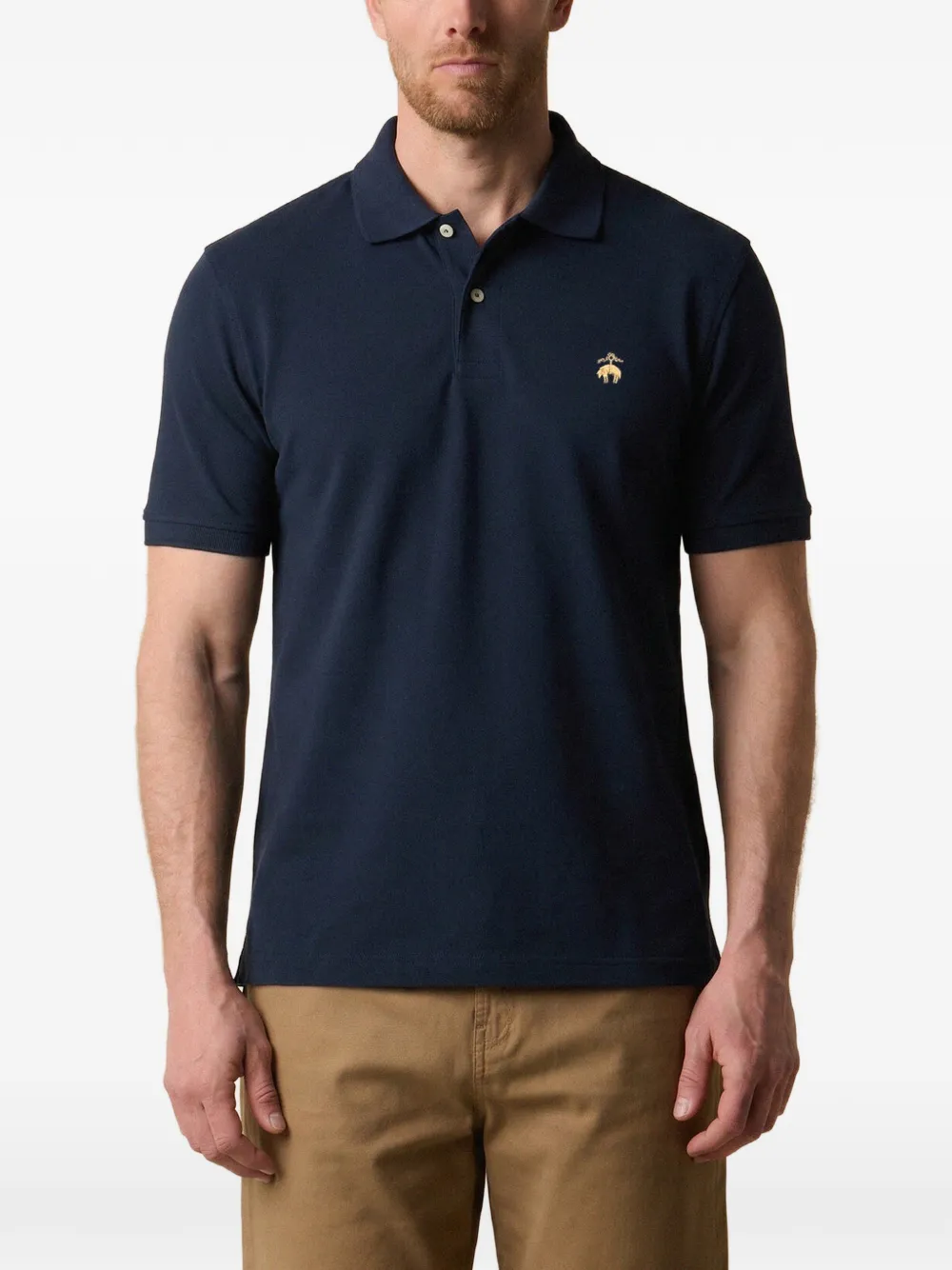 Brooks Brothers Poloshirt met geborduurd logo Blauw