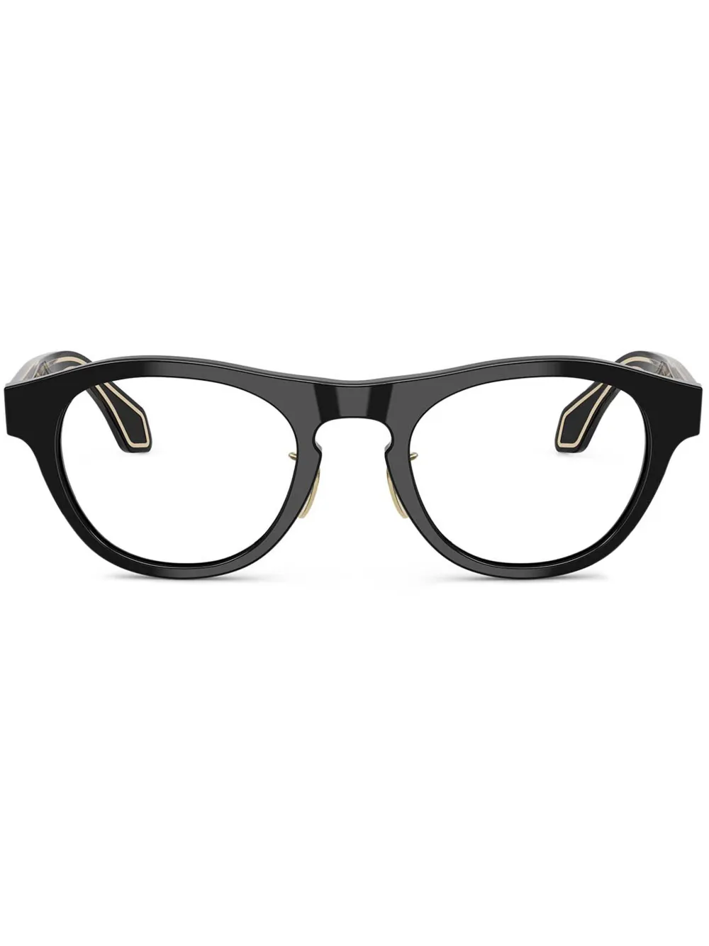 Giorgio Armani round-frame glasses | Black | Image 1
