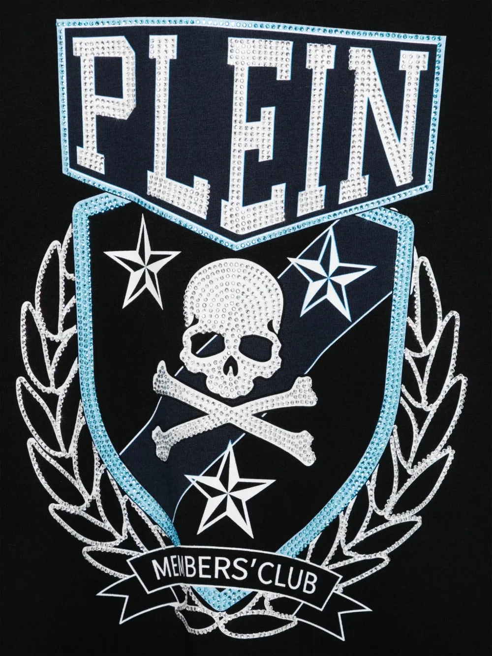 Philipp Plein Junior T-shirt met ronde hals Zwart