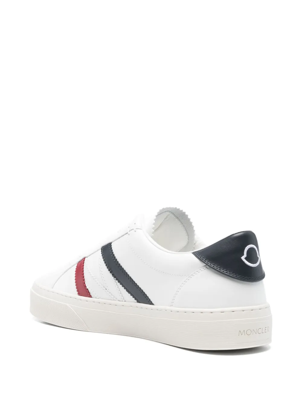 Moncler White leather Monaco 2 sneakers