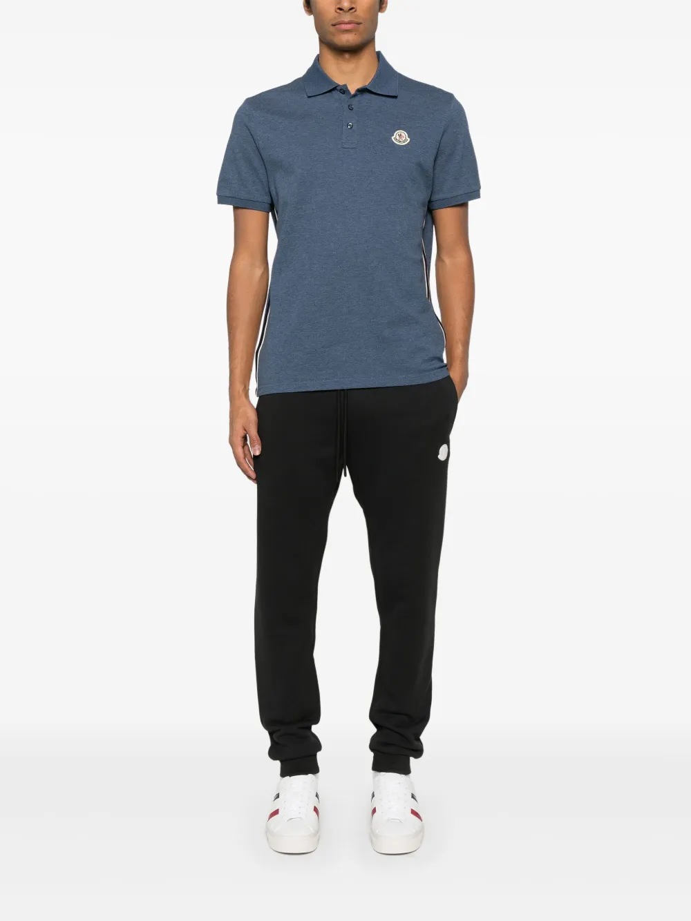 Moncler Poloshirt met logopatch - Blauw