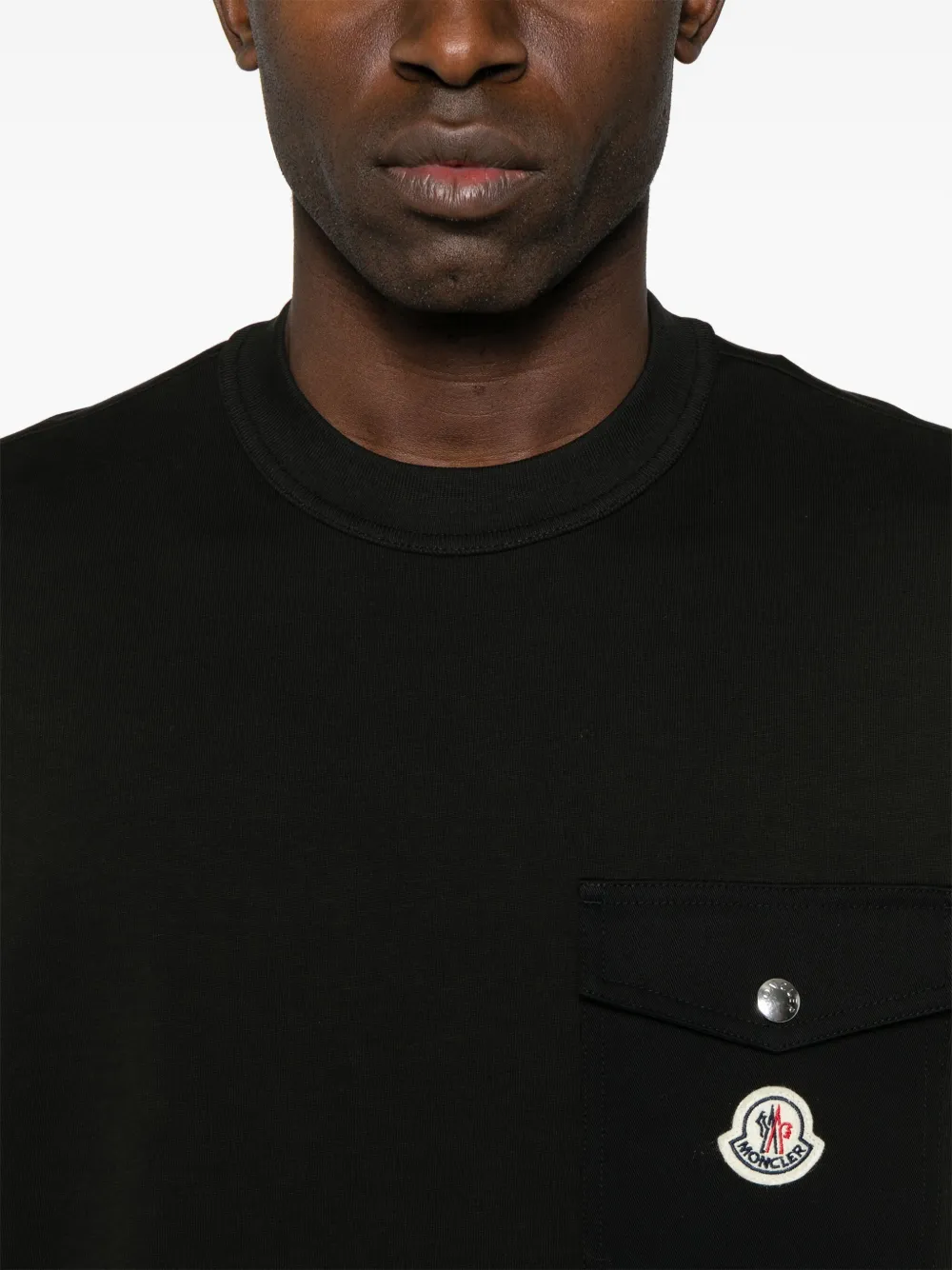 Moncler T-shirt met logopatch Zwart