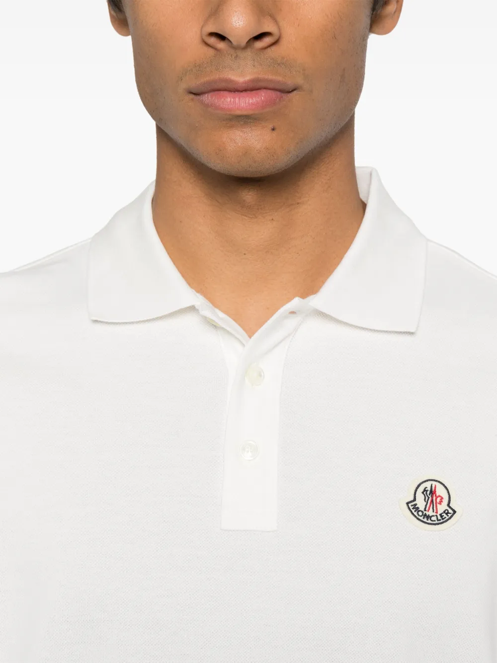 Moncler Poloshirt met logopatch Wit