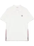 Moncler logo-patch polo shirt - White
