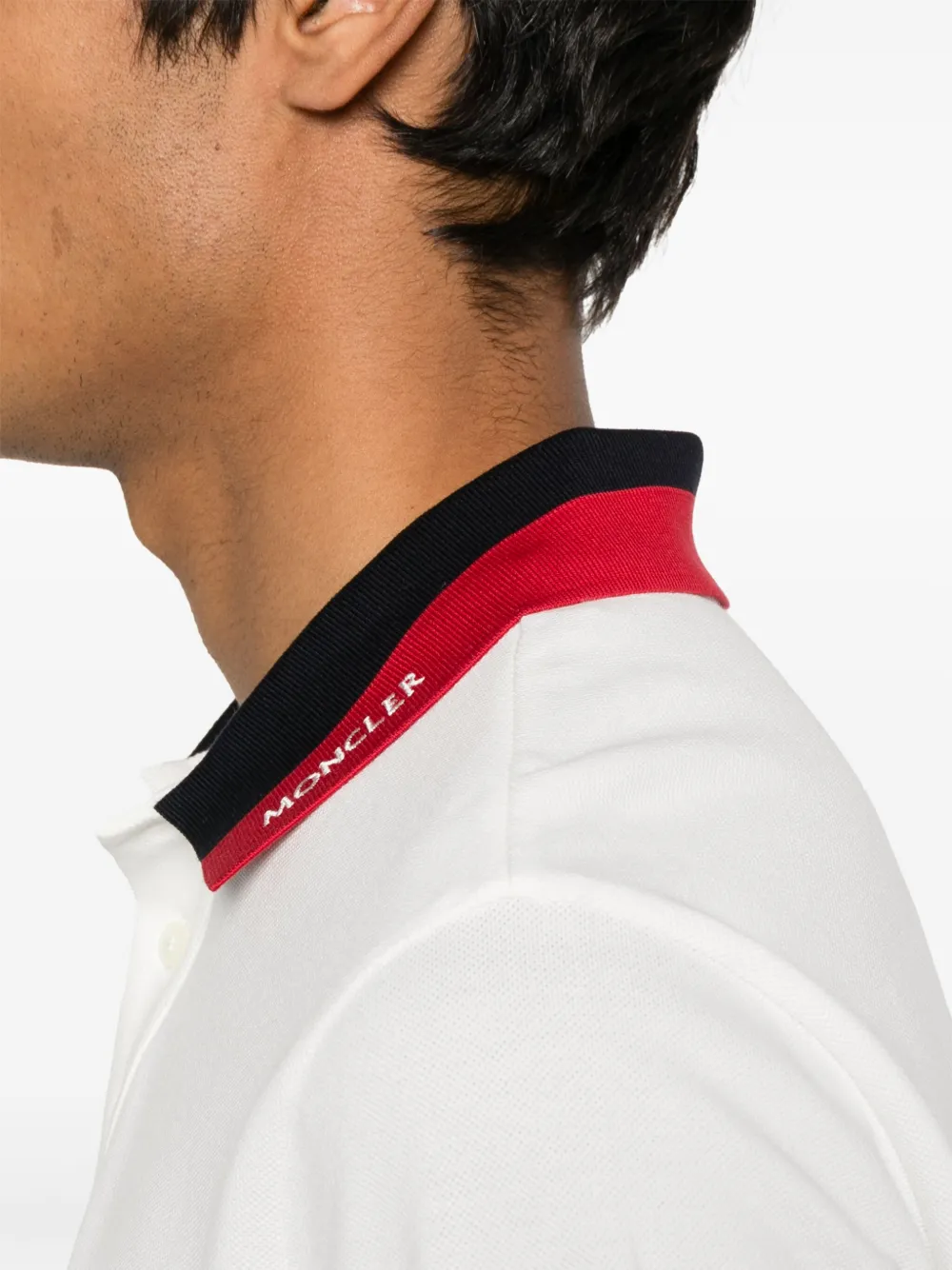 MONCLER EMBROIDERED-LOGO PIQUÉ POLO SHIRT