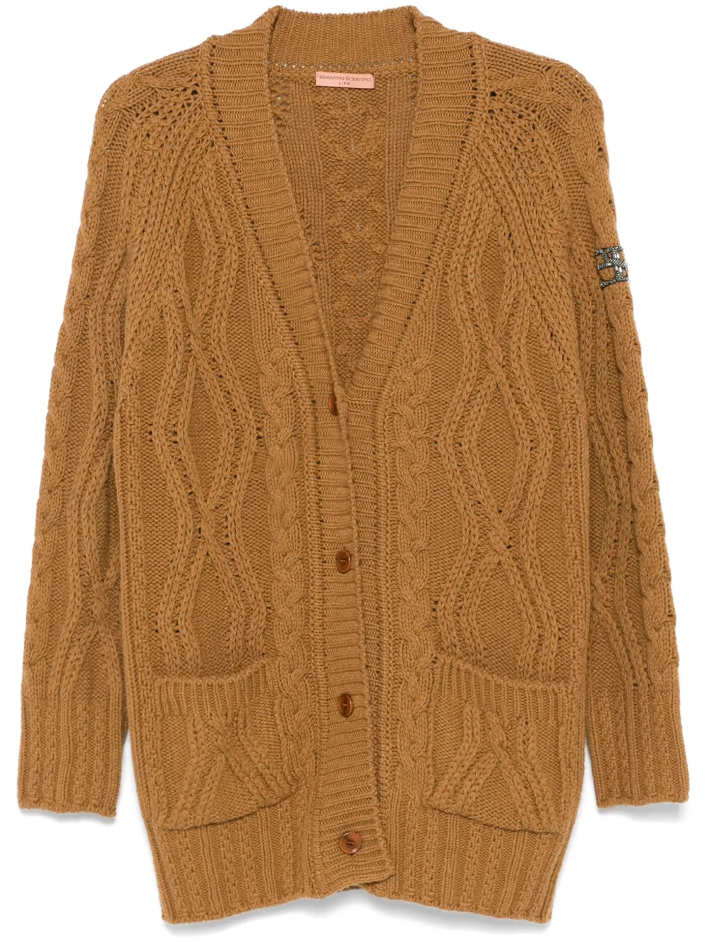 Ermanno Scervino Vest met V-hals Bruin