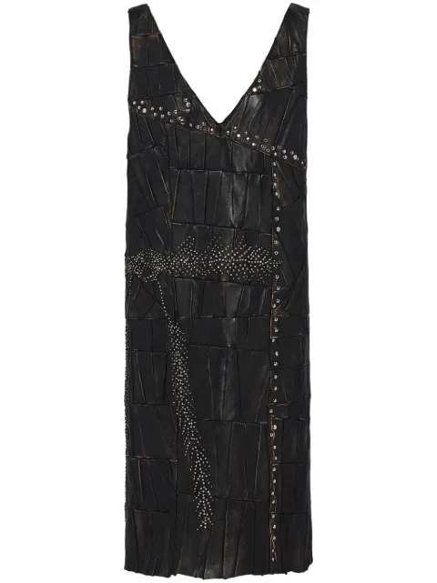 Prada vestido midi con diseño patchwork