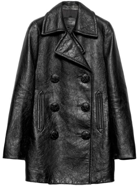 Prada leather coat