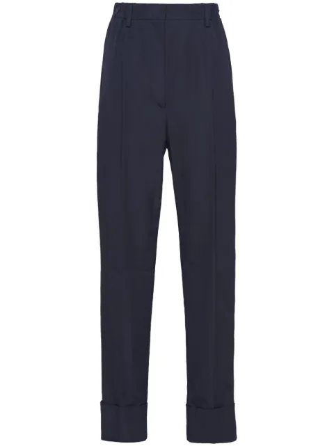 Prada pressed-crease tailored trousers 