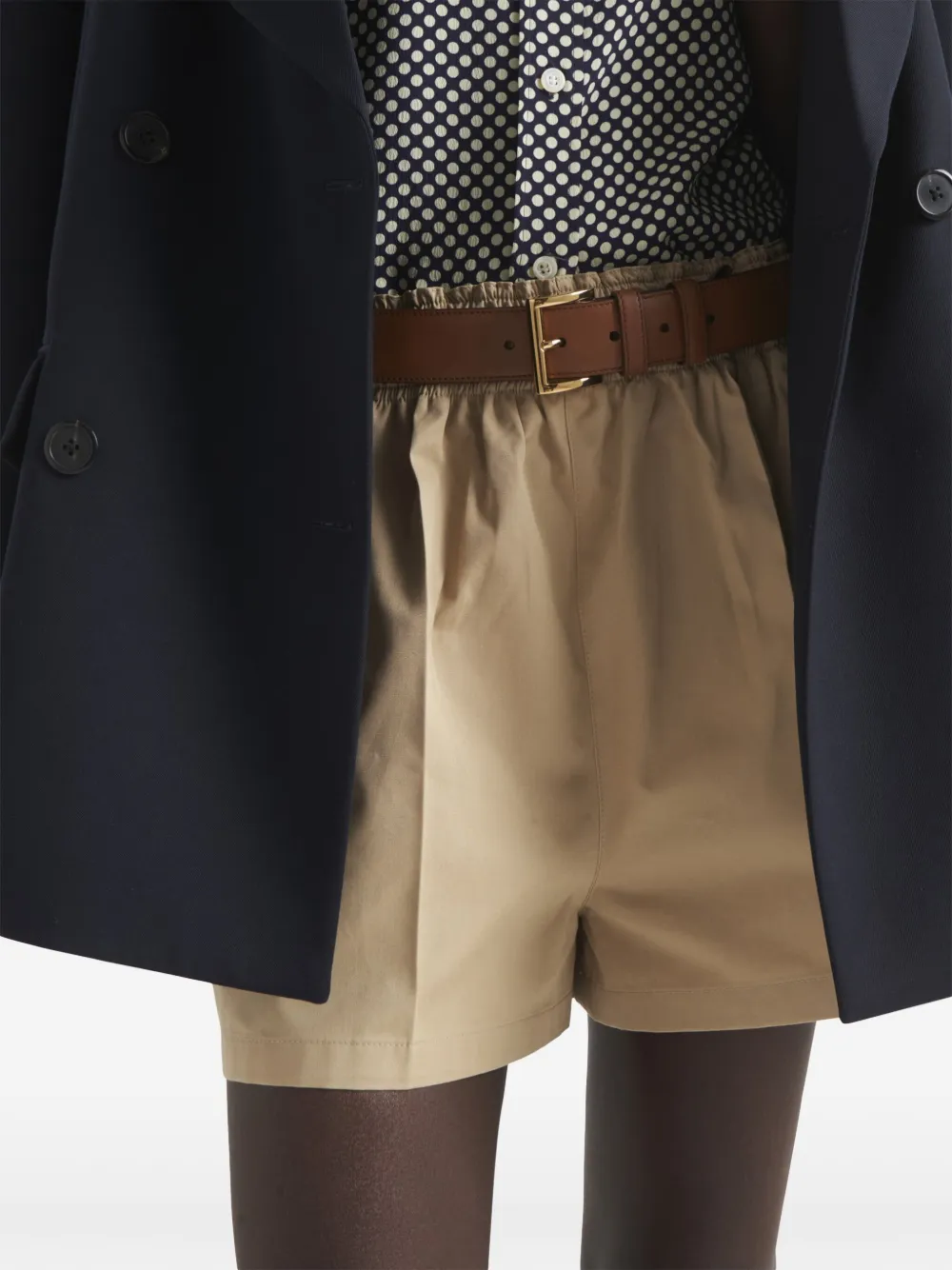 Prada Shorts met emaille Beige