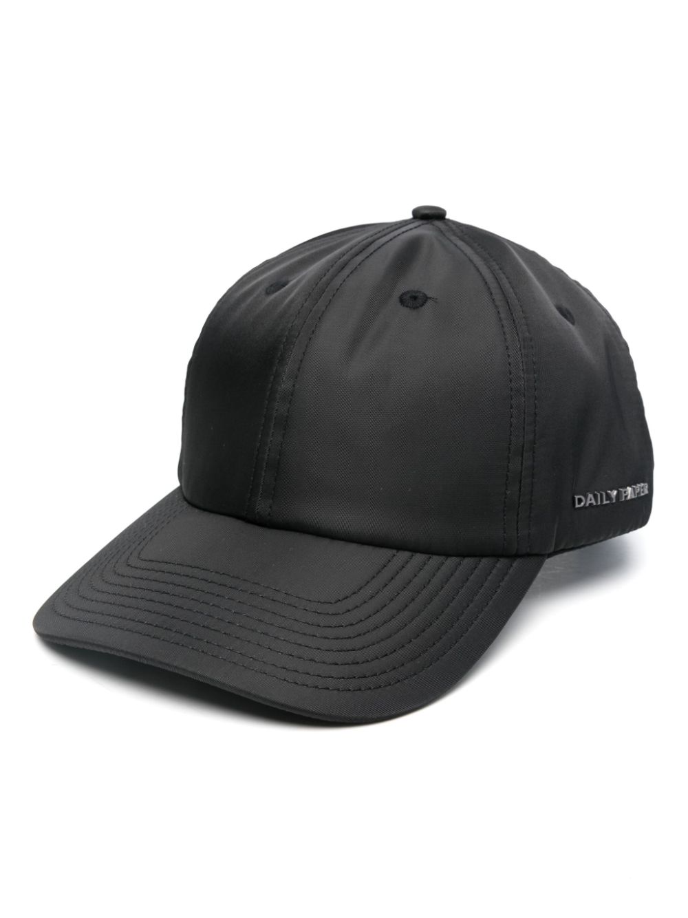 Shop Daily Paper Logo-lettering Cap In Black