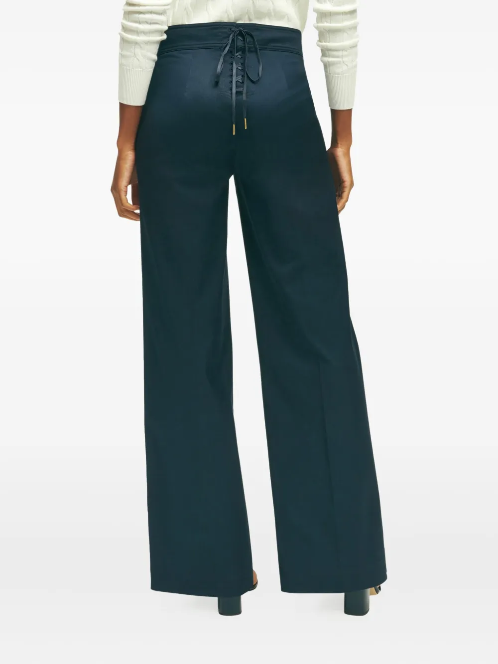 Brooks Brothers Broek met wijde pijpen - Blauw
